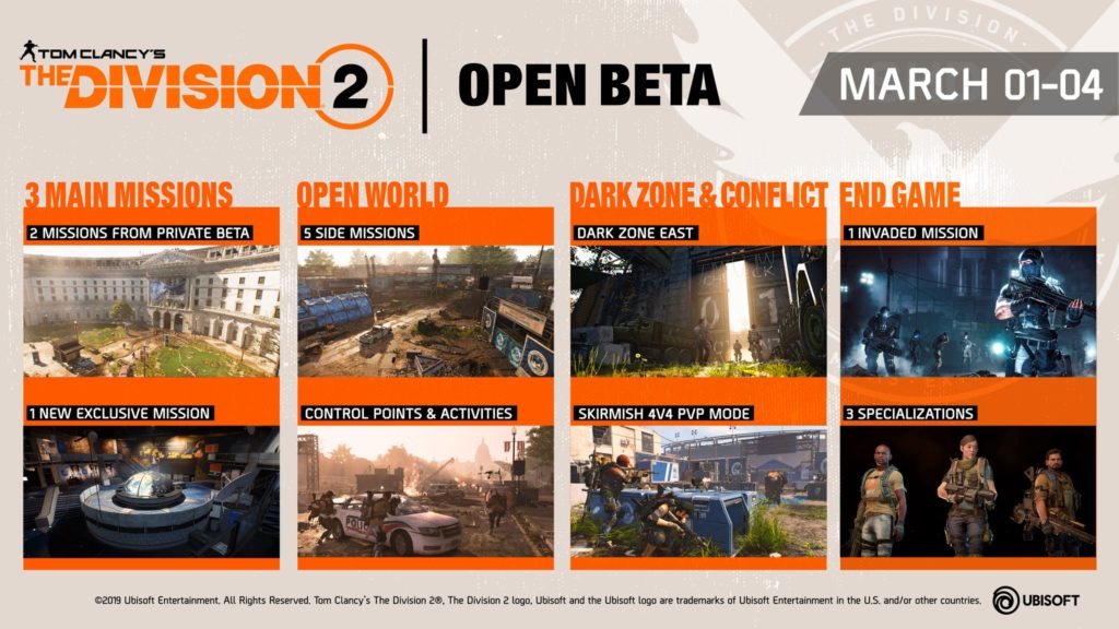 The Division 2 Open Beta Content