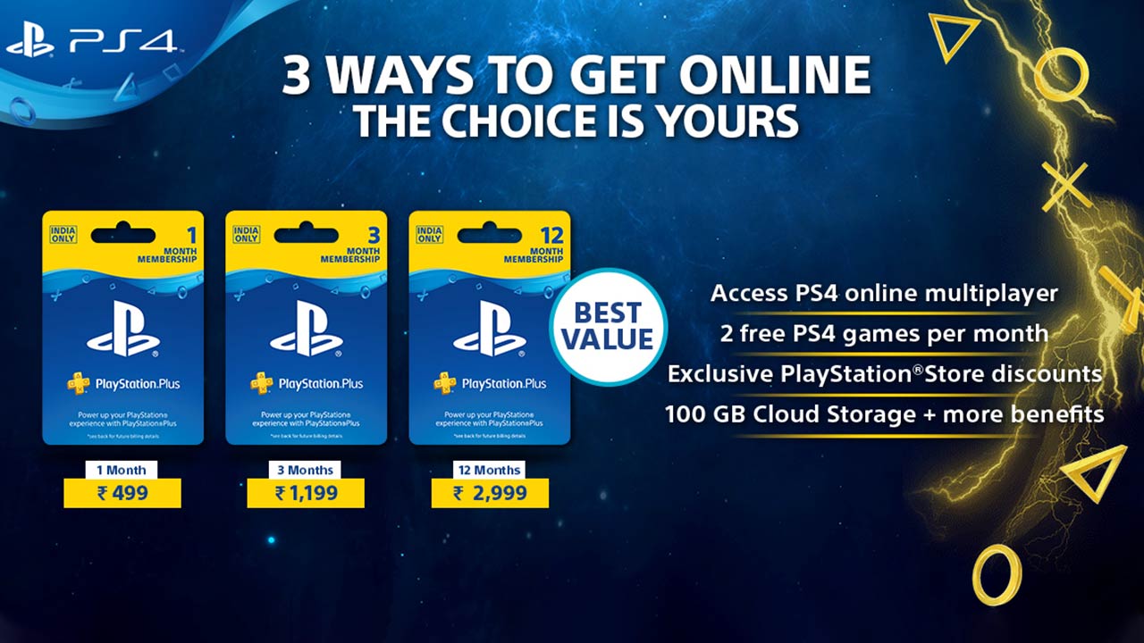 Sony PS Plus India prices and benefits.