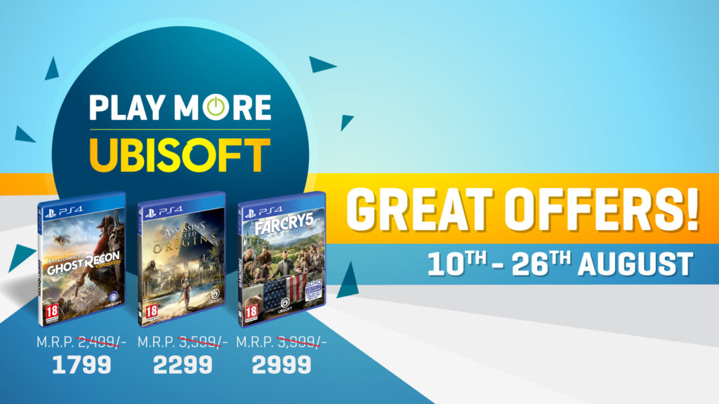 Get Ubisoft Blockbuster Games on PS4 at an attractive price