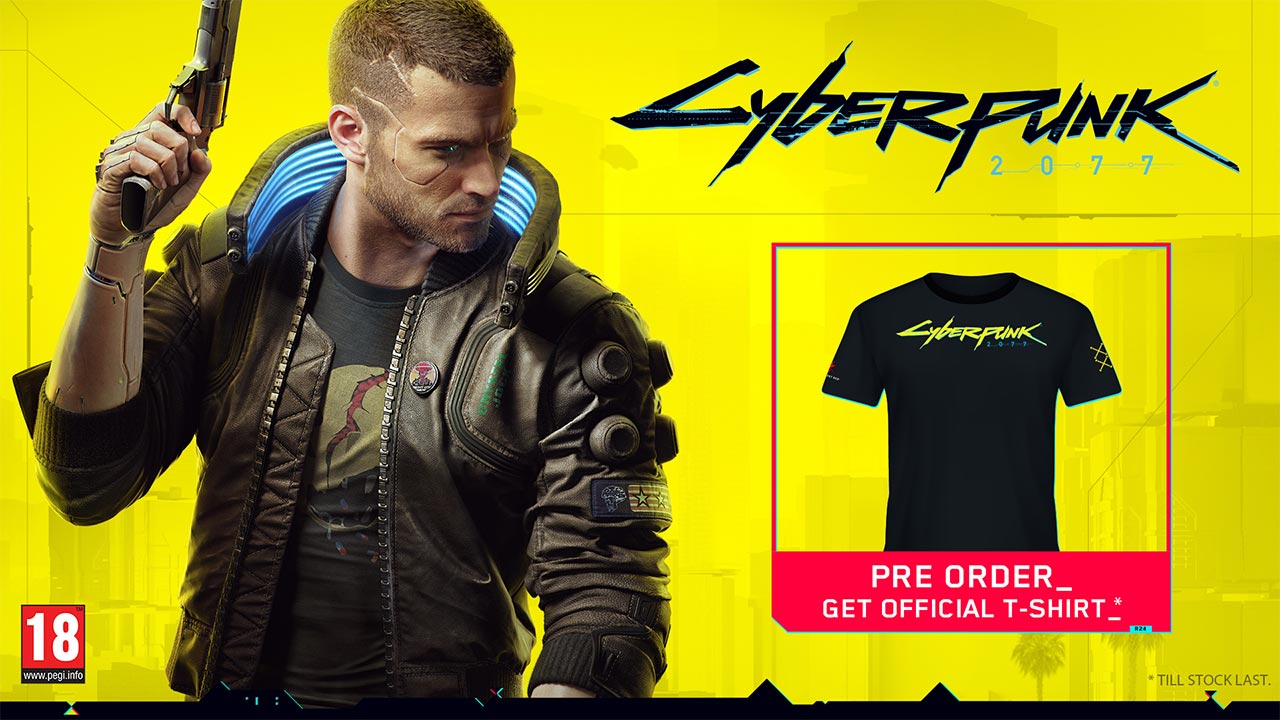 Games The Shop reveals official Cyberpunk 2077 t-shirt as ...